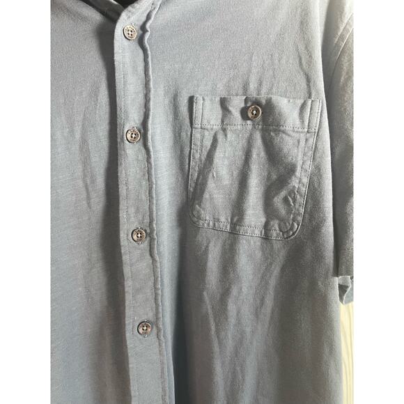 Men’s LL Bean Blue Cotton Short Sleeve shirt - Size Large - Picture 4 of 8